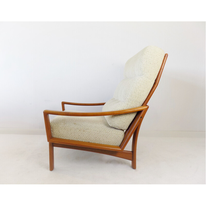 Poltrona danese vintage in teak di Grete Jalk per Glostrup, 1960