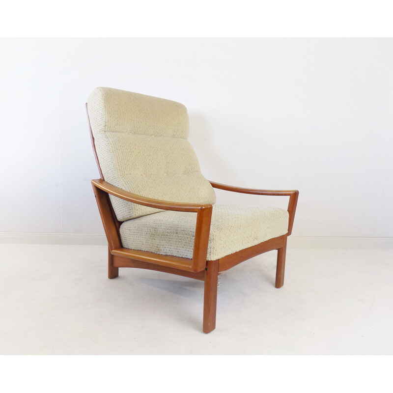 Vintage Deense teakhouten fauteuil van Grete Jalk voor Glostrup, 1960