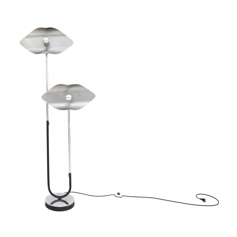 Reggiani chromed steel floor lamp - 1970s