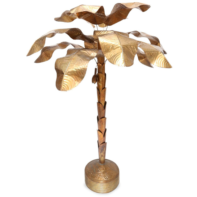 Banana plant palm tree floor lamp - 1970s