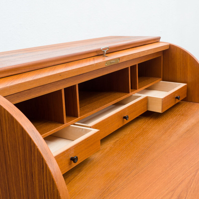 Scandinavian vintage teak secretary by Egon Ostengaard for Svensk Mobelindustrie, 1960s