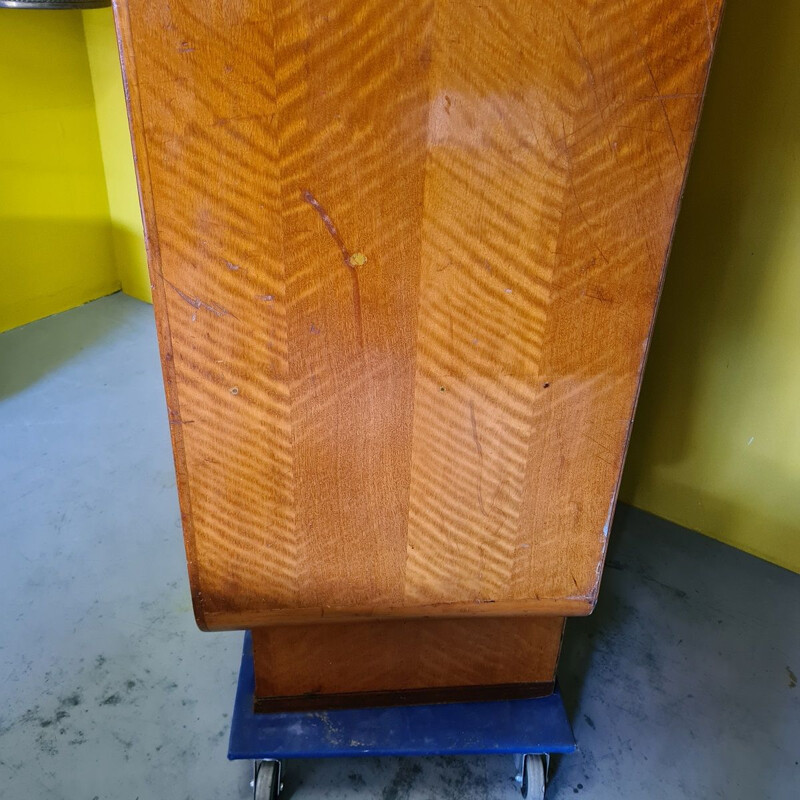 Art Deco vintage beech wood cabinet, 1920-1930s