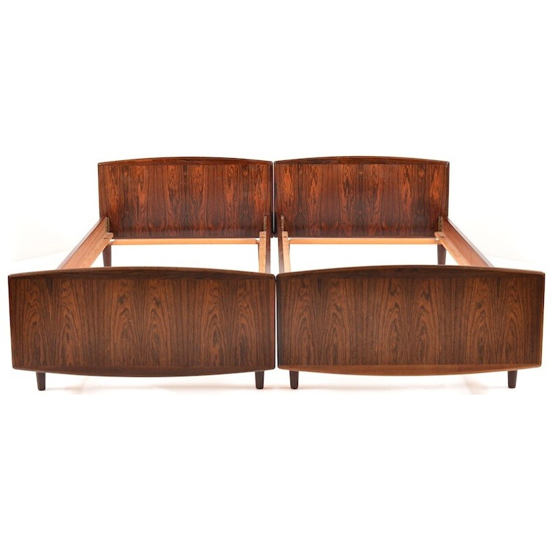 Pair of Danish beds in rosewood - 1960s