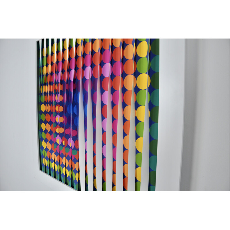 Vintage painting Vasarelly 80 by Michael Scheers, Belgium