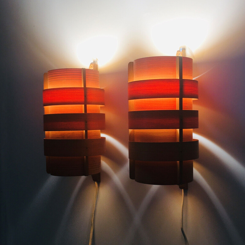 Pair of Scandinavian vintage wall lamps model V 280 by Hans Agne Jakobsson for Ellysett, Sweden 1960s