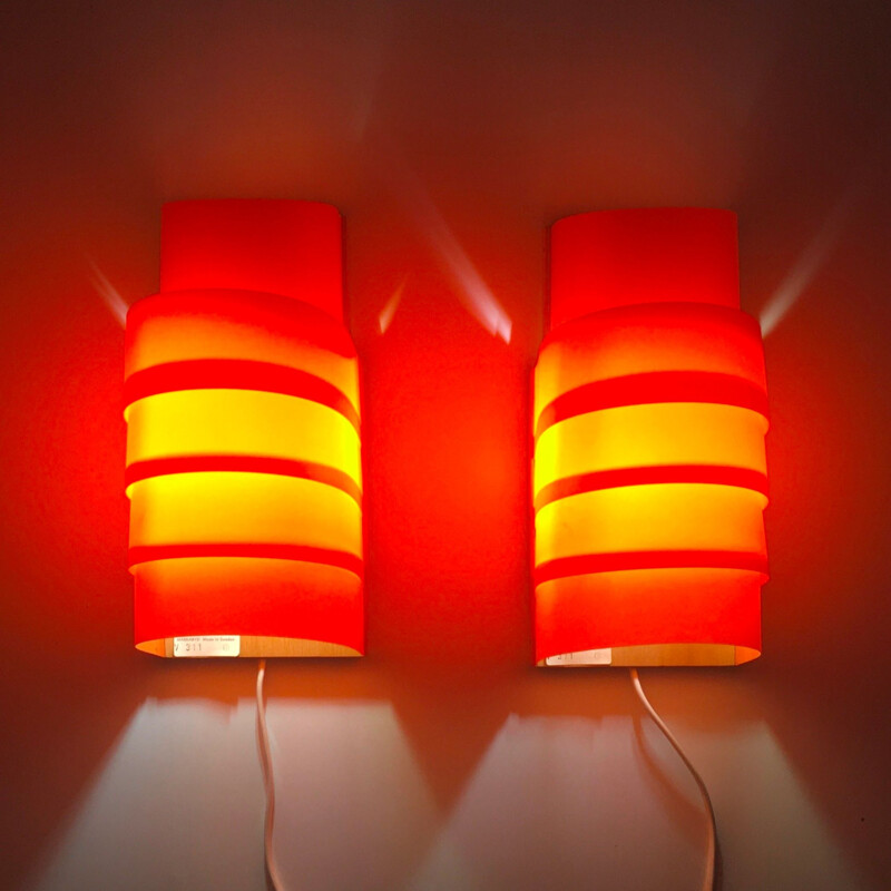 Pair of vintage Scandinavian sconces model V 311 by Hans-Agne Jakobsson for Ellysett, Sweden 1970