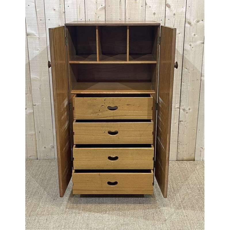 Vintage English oakwood cabinet, 1950