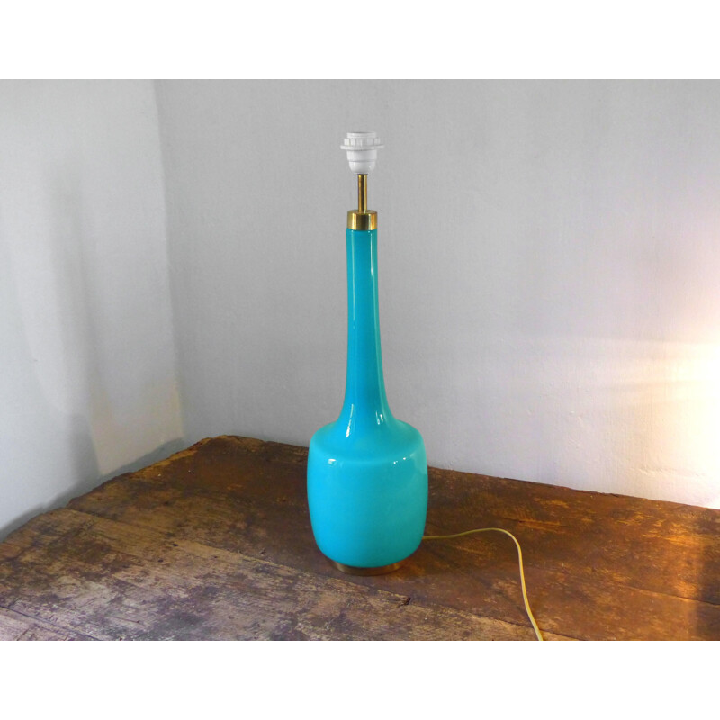 Lampe scandinave vintage bleu par Holm Sorensen, 1970