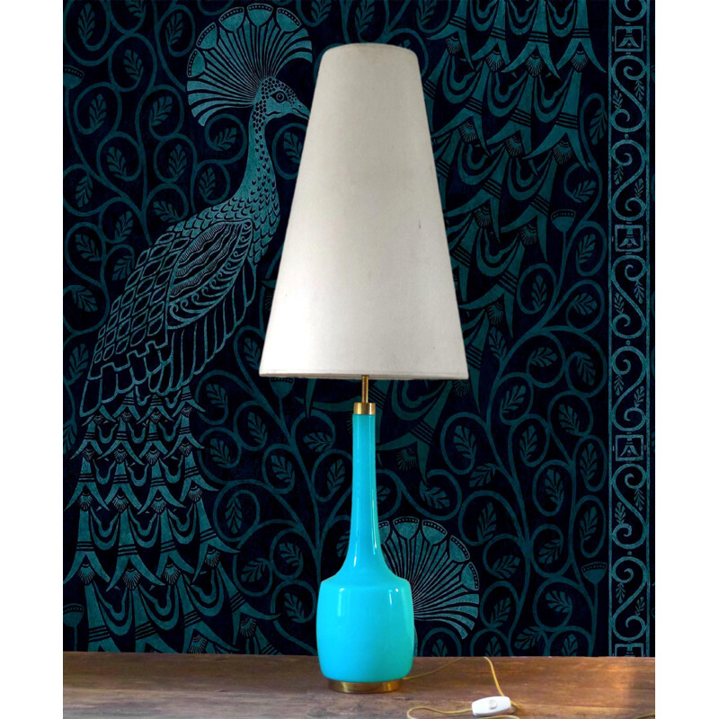 Scandinavian vintage blue lamp by Holm Sorensen, 1970