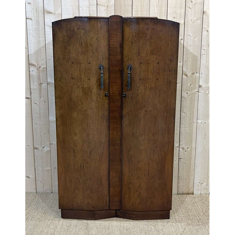 Armário Vintage art deco compactum em nogueira burr, 1930