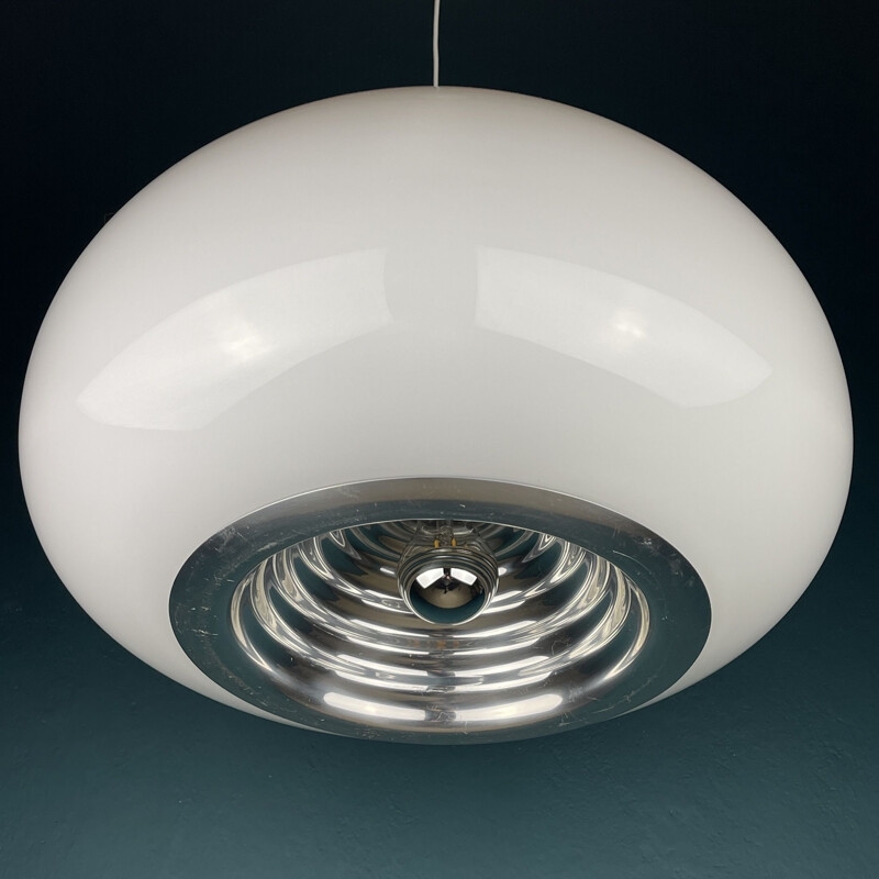 Suspension vintage "Black and White" par Pier Giacomo et Achille Castiglioni pour Flos, Italie 1970