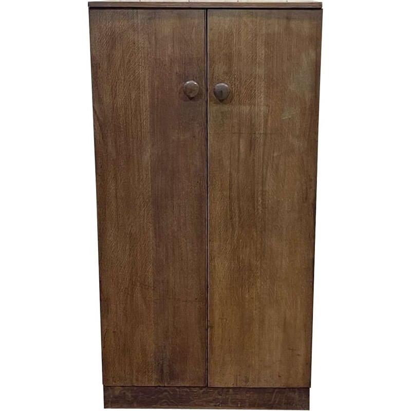 Armoire anglaise vintage en chêne, 1950