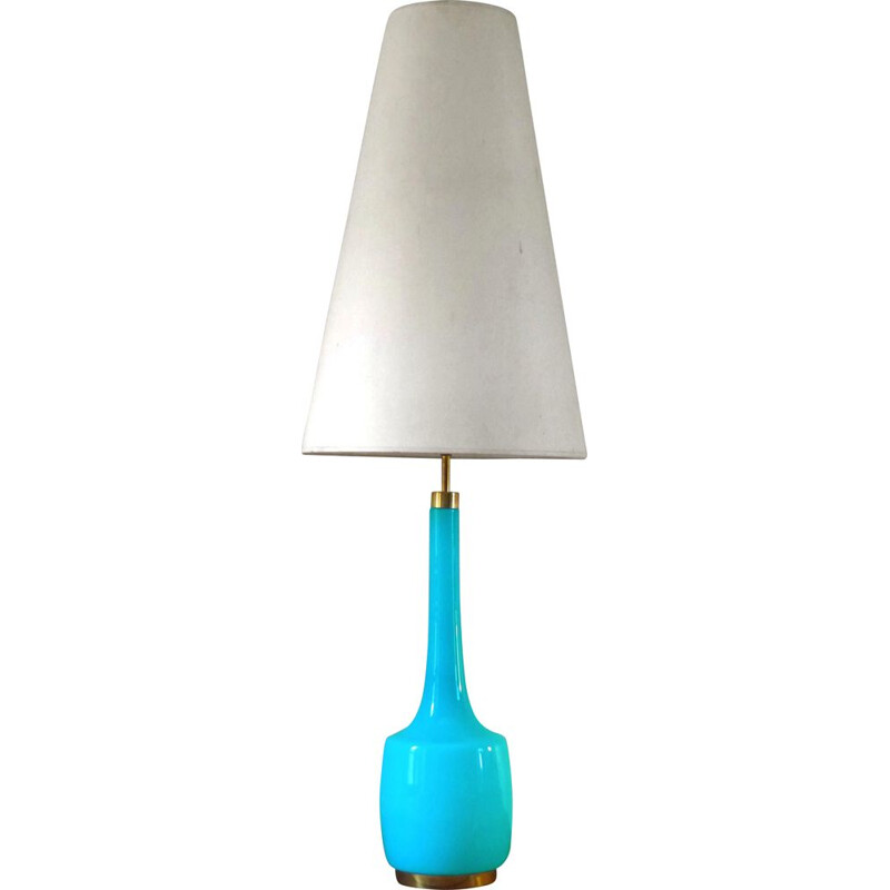 Lámpara azul vintage escandinava de Holm Sorensen, 1970