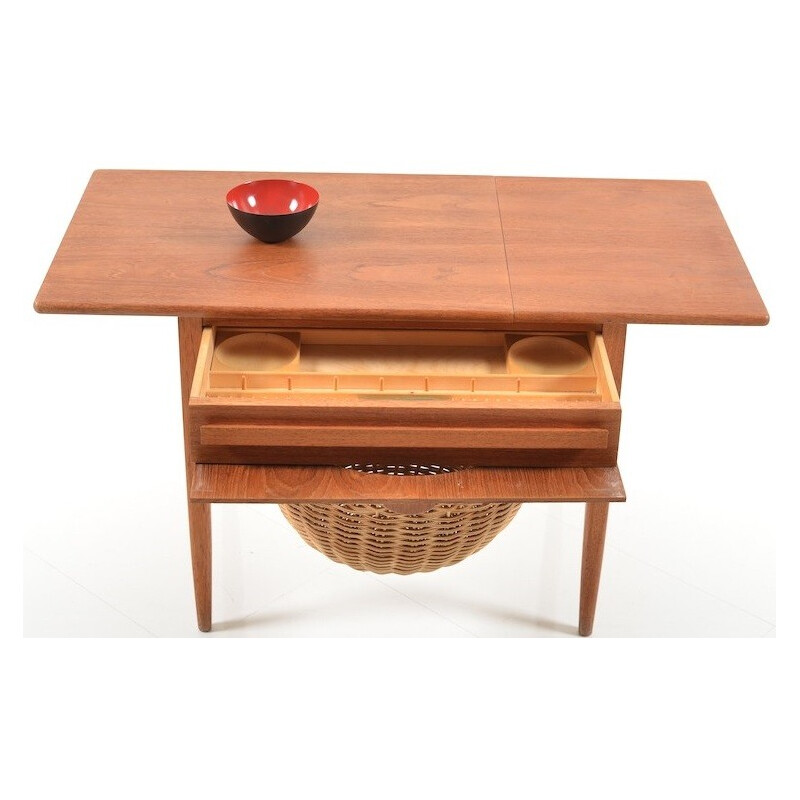 Danish sewing table in teak wood - 1960s