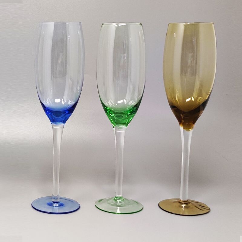 Set van 6 vintage Murano glazen van Nason, Italië 1970