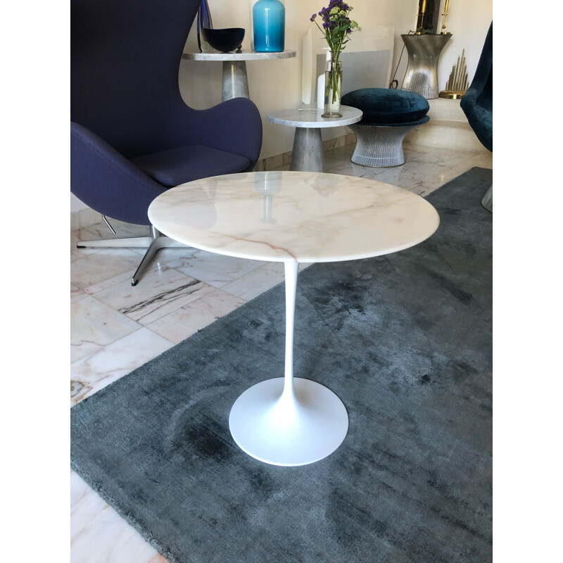 Vintage marble pedestal table by Eero Saarinen for Knoll