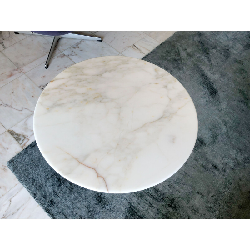 Vintage marble pedestal table by Eero Saarinen for Knoll