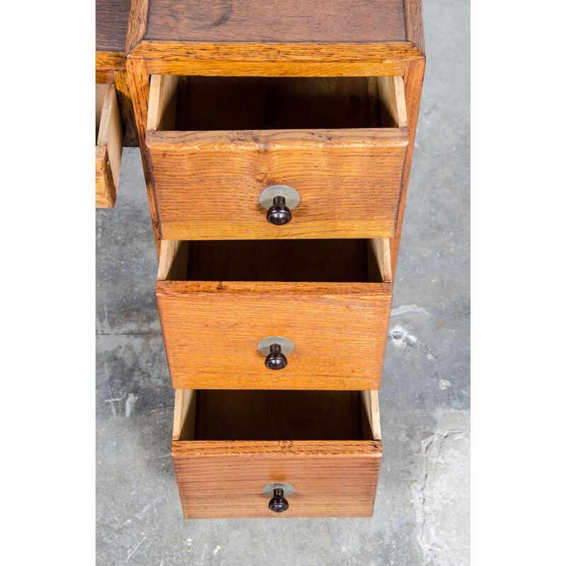 Oak Dutch art deco dressing table - 1930s