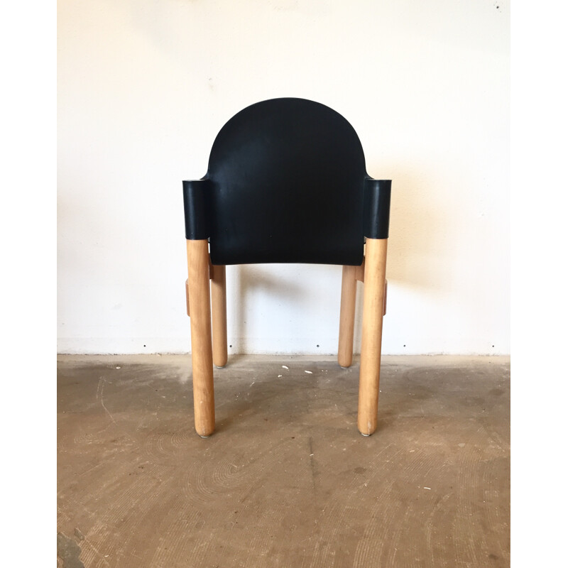 Set of 4 Thonet "Flex" chairs in beech, Gerd LANGE - 1980s