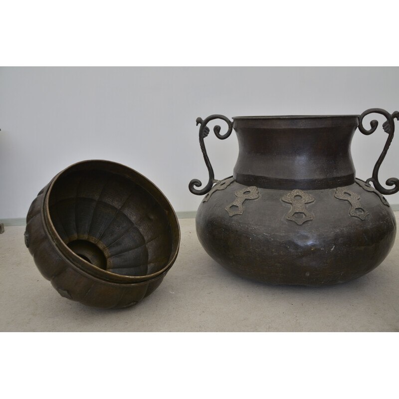 Vintage koperen pot, India