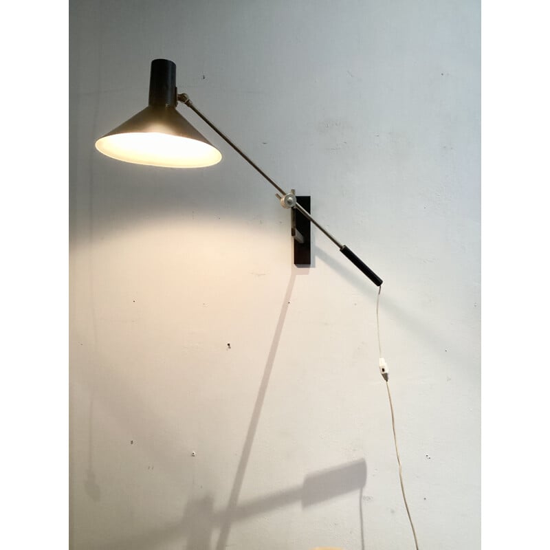 Lampada da parete vintage di J.J.M Hoogervorst per Anvia, 1960