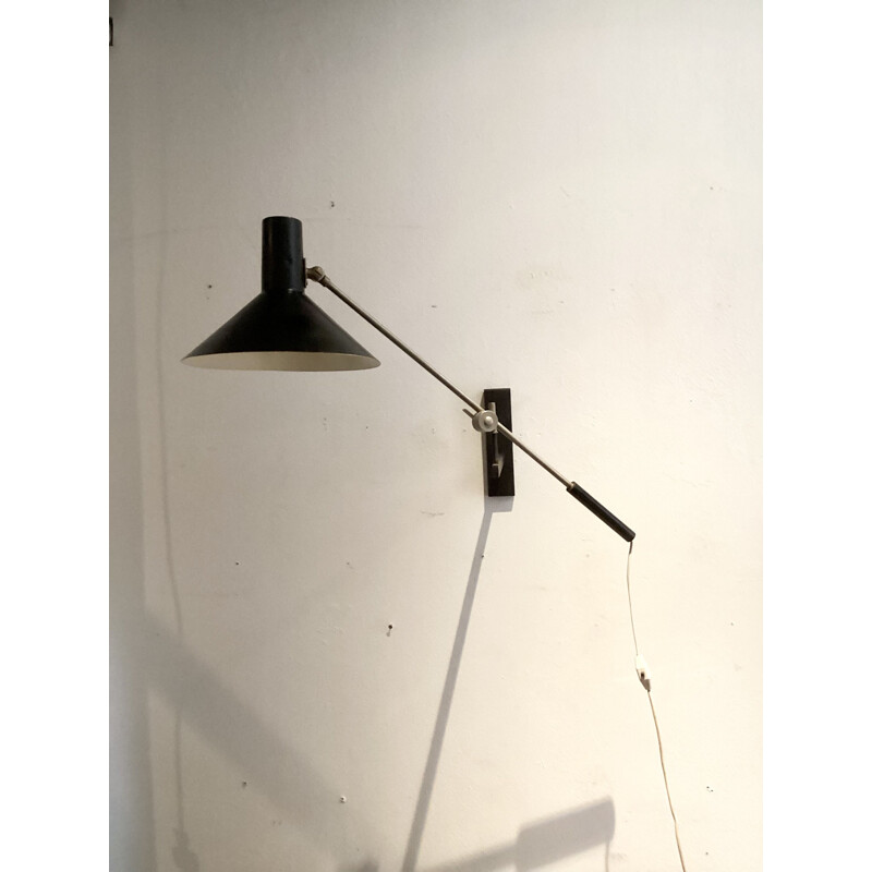 Lampada da parete vintage di J.J.M Hoogervorst per Anvia, 1960