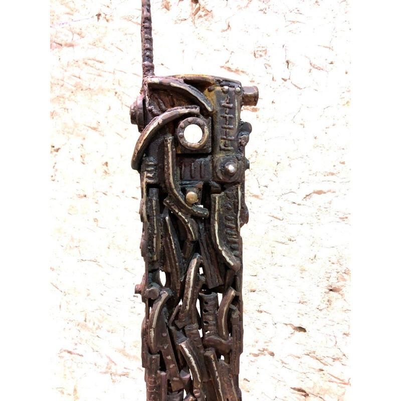 Vintage metal sculpture by Frank Herouard