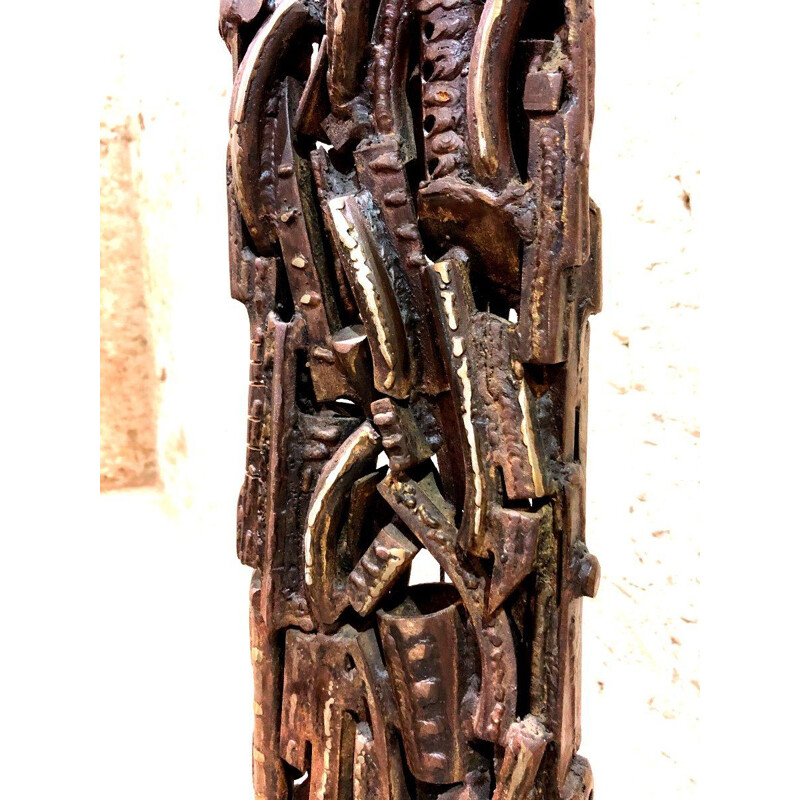Sculpture vintage en métal de Frank Herouard