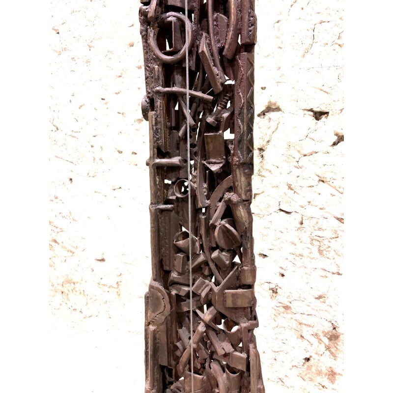 Sculpture vintage en métal de Frank Herouard