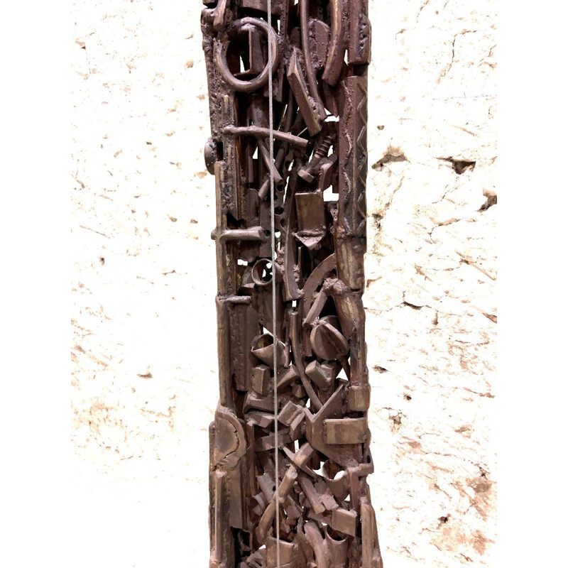 Vintage metal sculpture by Frank Herouard