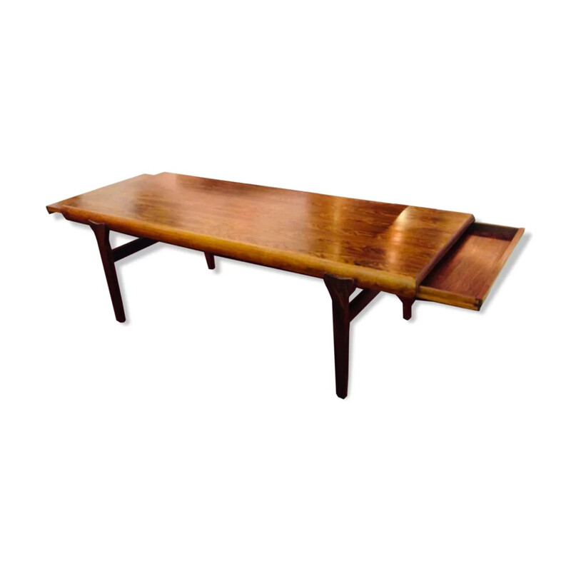 Mesa de centro vintage escandinava de palisandro de Johannes Andersen, 1960