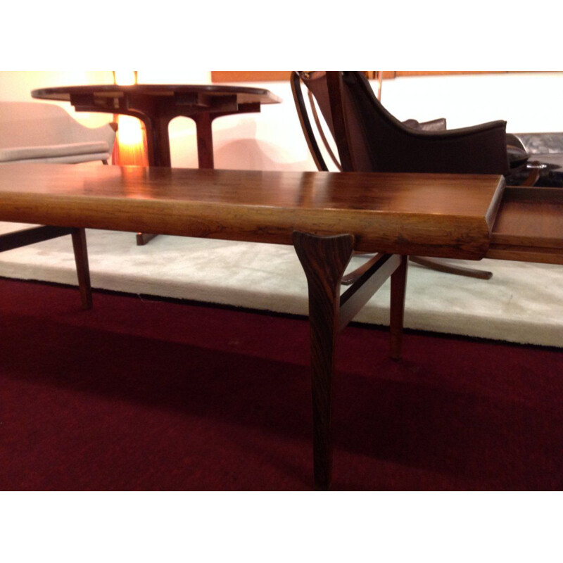 Vintage Scandinavian rosewood coffee table by Johannes Andersen, 1960