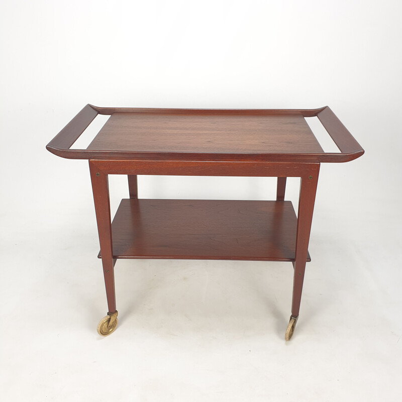 Mid-century Italian teak trolley, 1960s