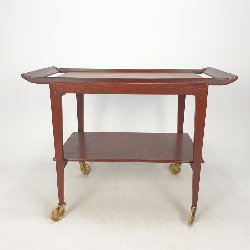 Mid-century Italian teak trolley, 1960s