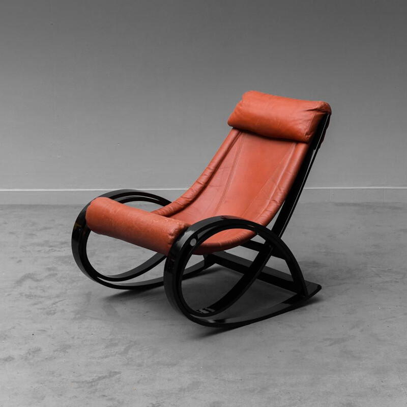 Mecedora vintage de Gae Aulenti para Poltronova, 1960