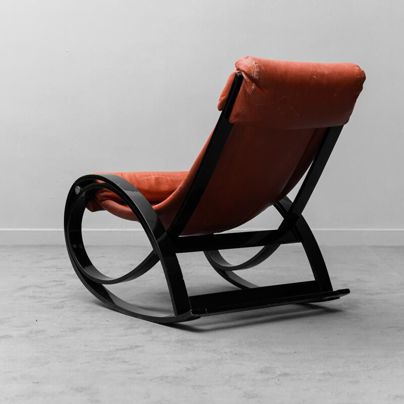 Vintage schommelstoel van Gae Aulenti voor Poltronova, 1960