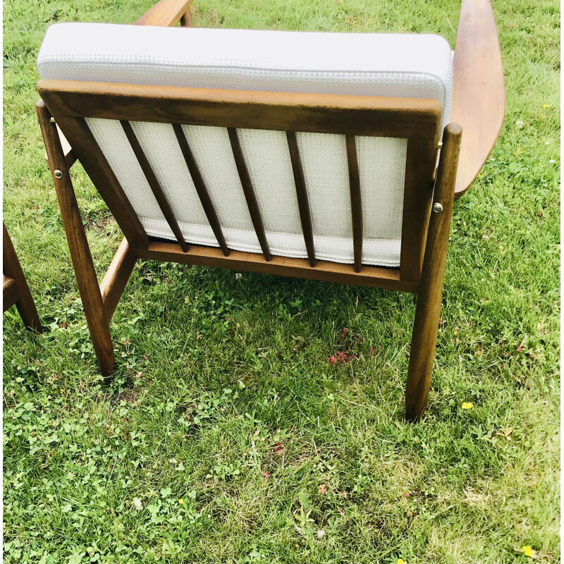 Pair of vintage teak armchairs by Arne Vodder for Glostrup, 1960