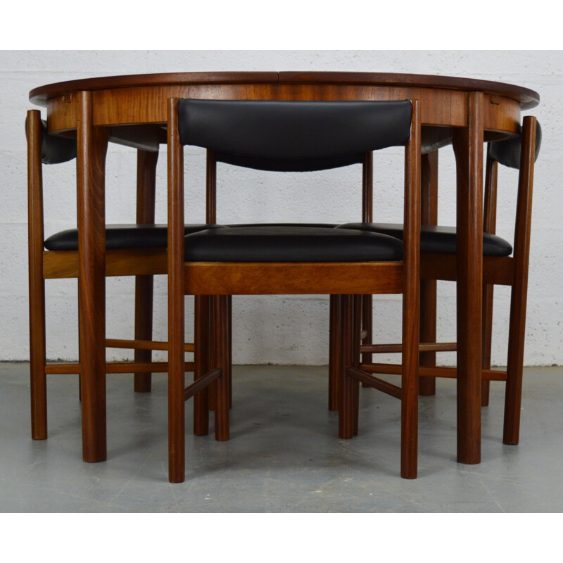 McIntosh teak extendable dining table and chairs - 1960s