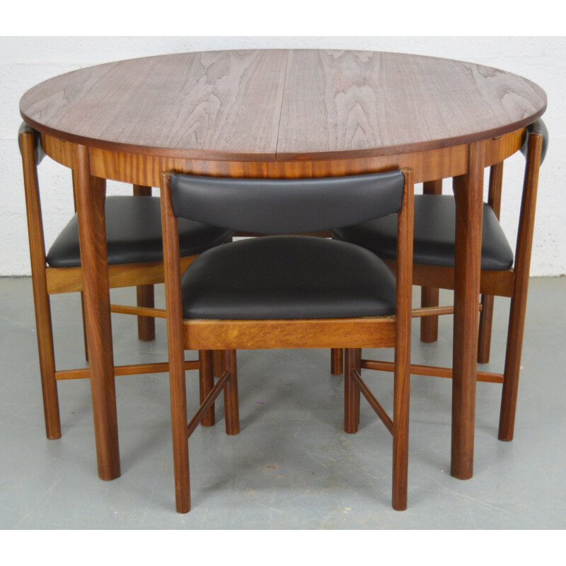 McIntosh teak extendable dining table and chairs - 1960s