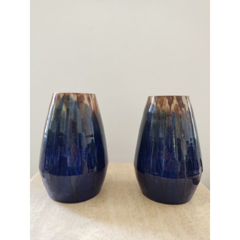 Paire de vases vintage de Joseph Talbot, 1930