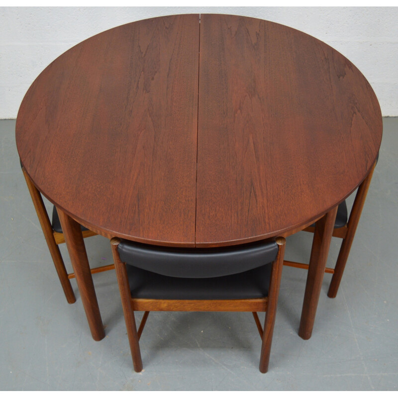 McIntosh teak extendable dining table and chairs - 1960s