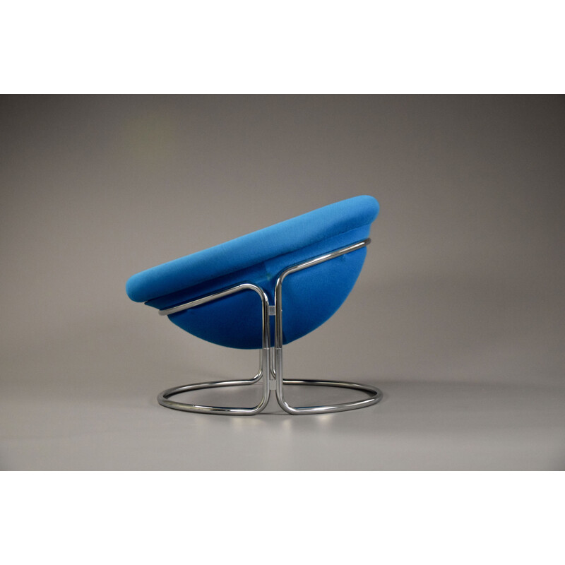Vintage blauwe fauteuil van Luigi Colani voor Kusch