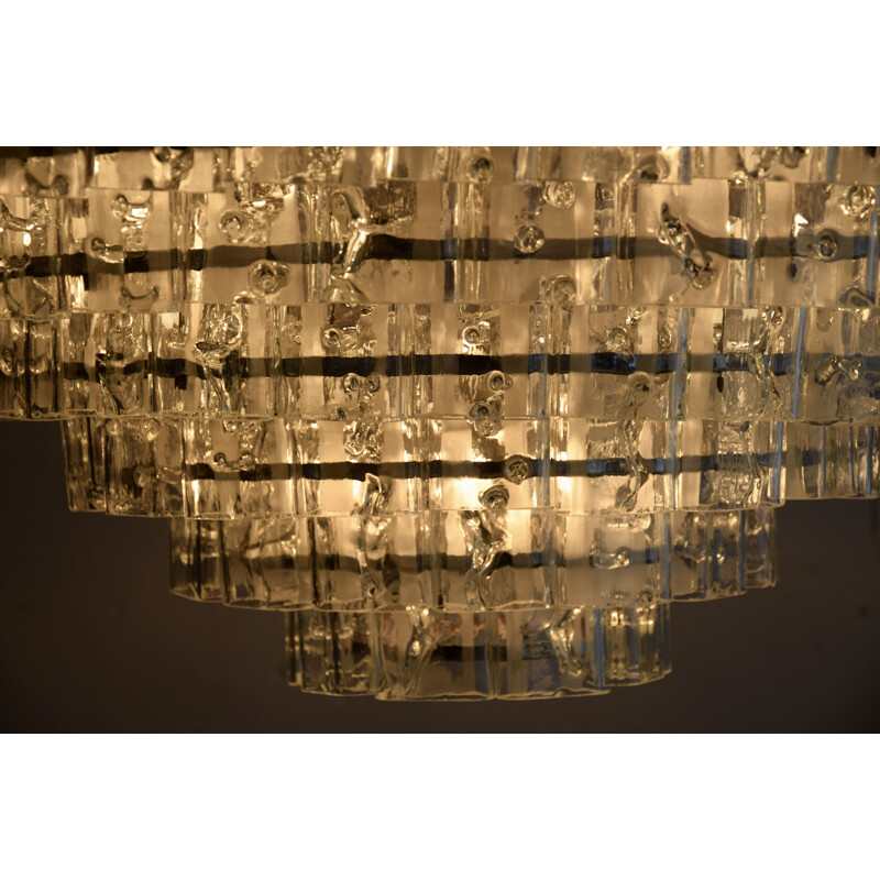 Vintage chandelier in blown glass of murano