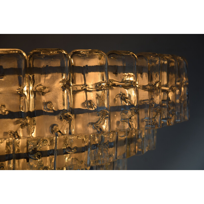 Lustre vintage en verre soufflé de murano