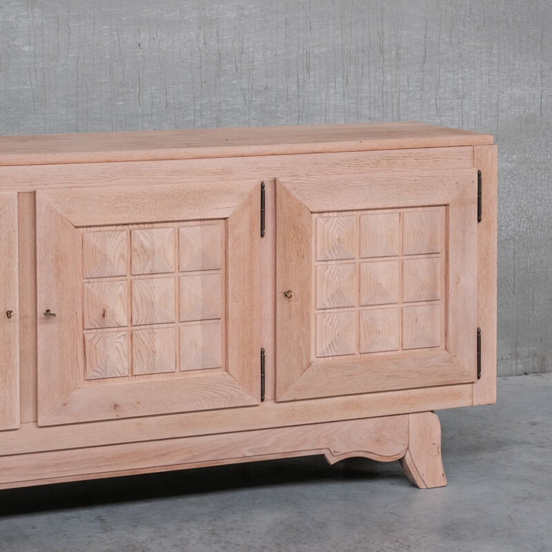 Mid century oakwood sideboard by Gaston Poission, France 1940s