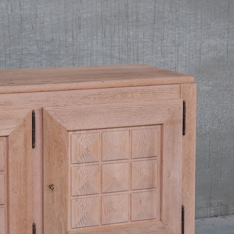 Mid century oakwood sideboard by Gaston Poission, France 1940s