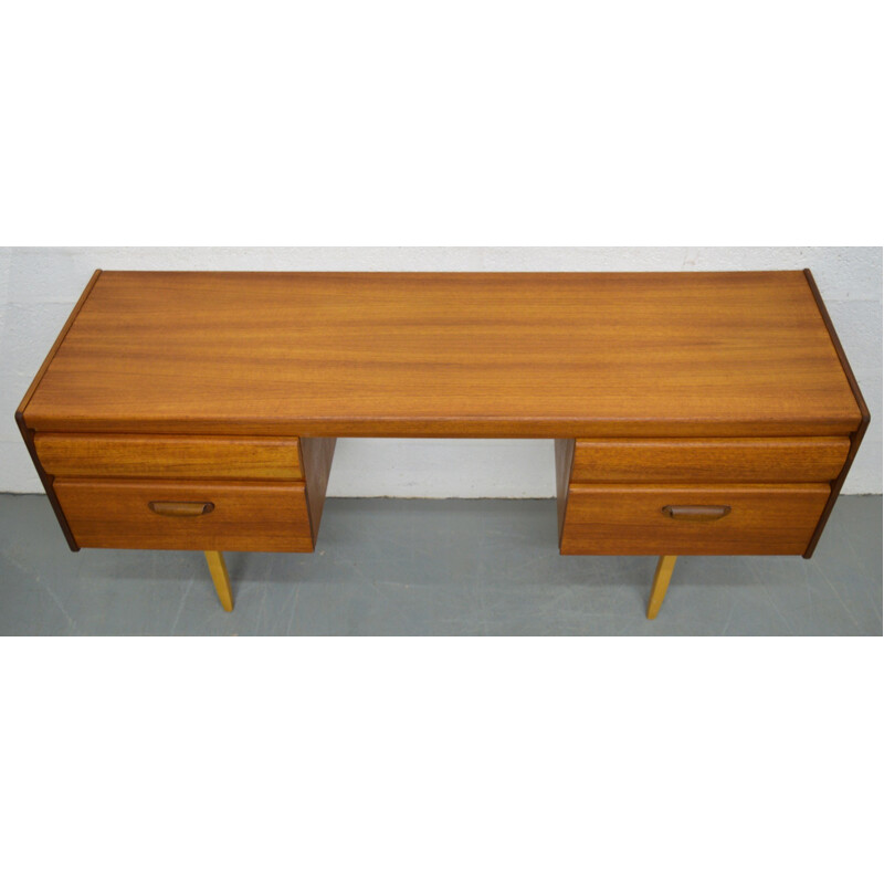 Mid-century teak desk with drawers, William LAWRENCE - 1960s