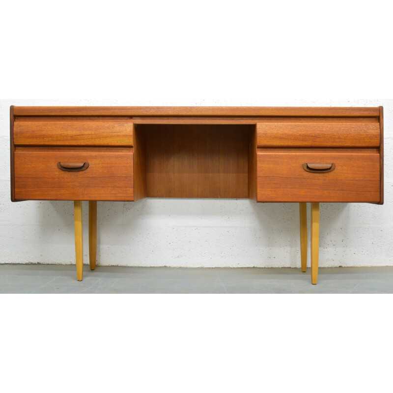 Mid-century teak desk with drawers, William LAWRENCE - 1960s