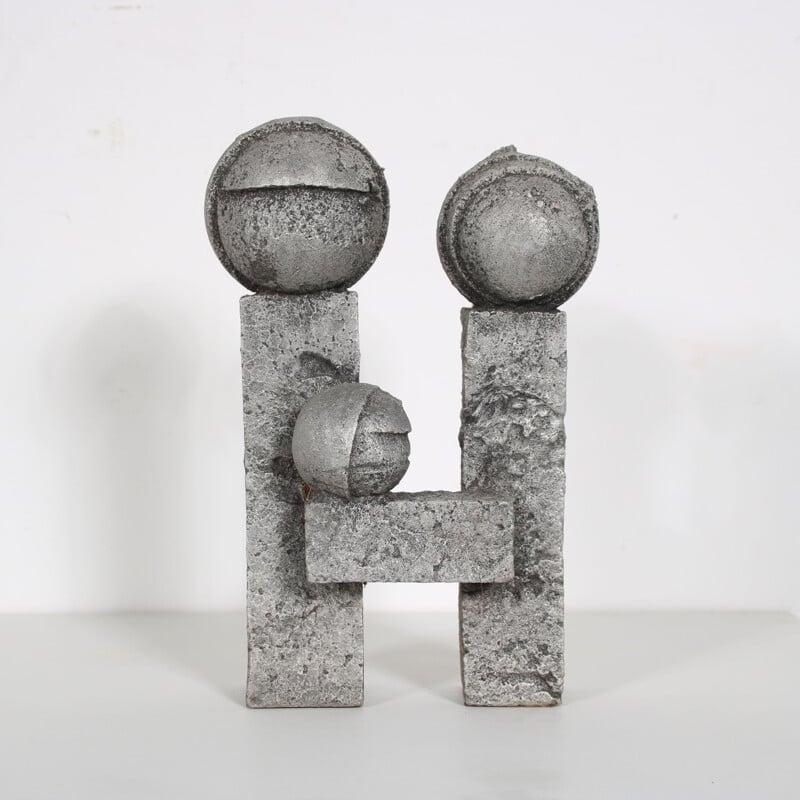 Vintage aluminium sculpture by Willy Ceysens, Belgium 1960s