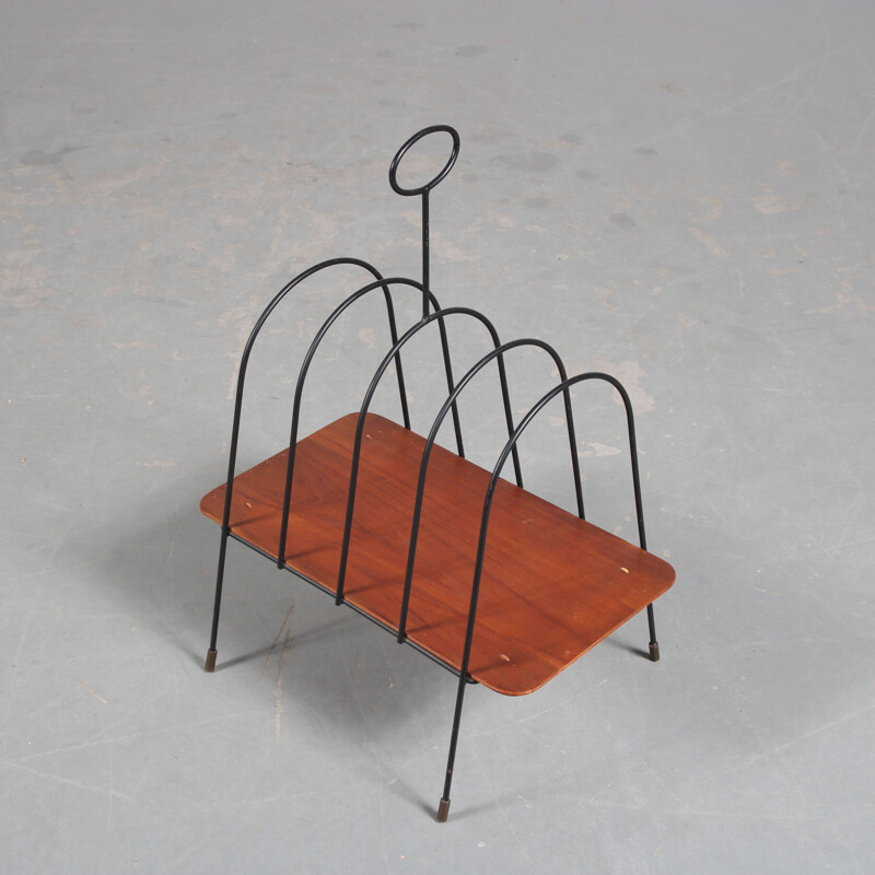 Vintage magazine rack by Bas van Pelt for My Home, Netherlands 1950s